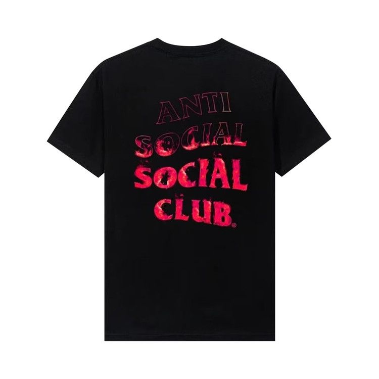 Anti Social Social Club Fire Inside Pink Flame Tee 'Black'