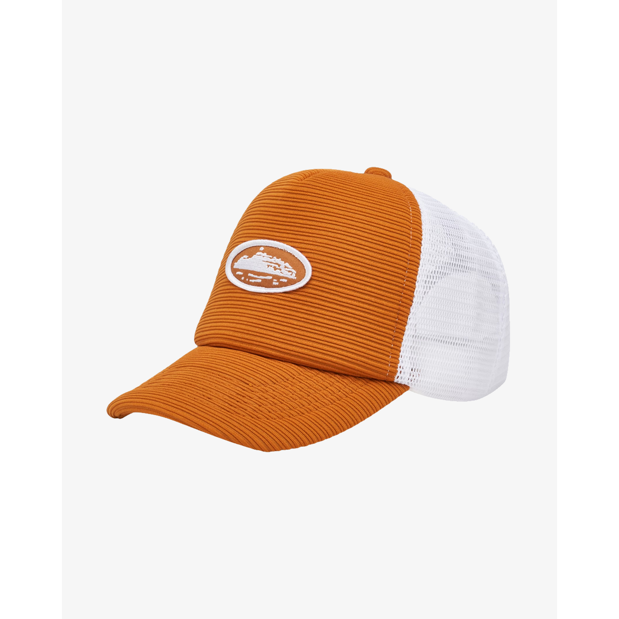 CORTEIZ SHORT PEAK SUNBURN ORANGE TRUCKER HAT