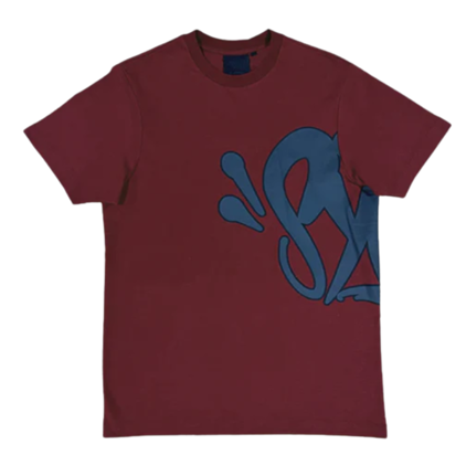 Syna World Logo T-Shirt - Burgundy/Grey