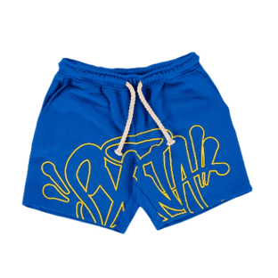 Syna World Logo Shorts - Cobalt Blue/Yellow