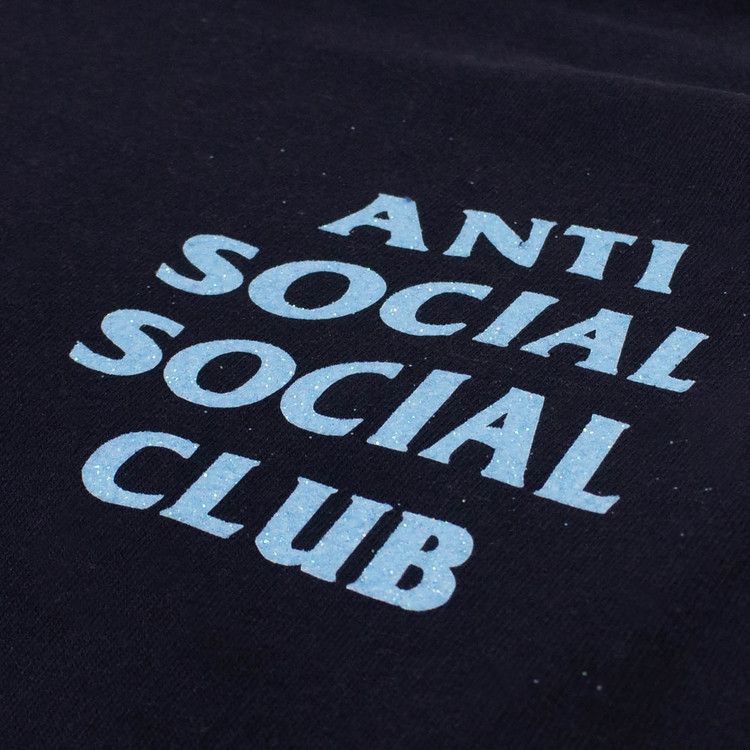 Anti Social Social Club Glitter Blinded Hooded Sweatshirt 'Navy Blue'