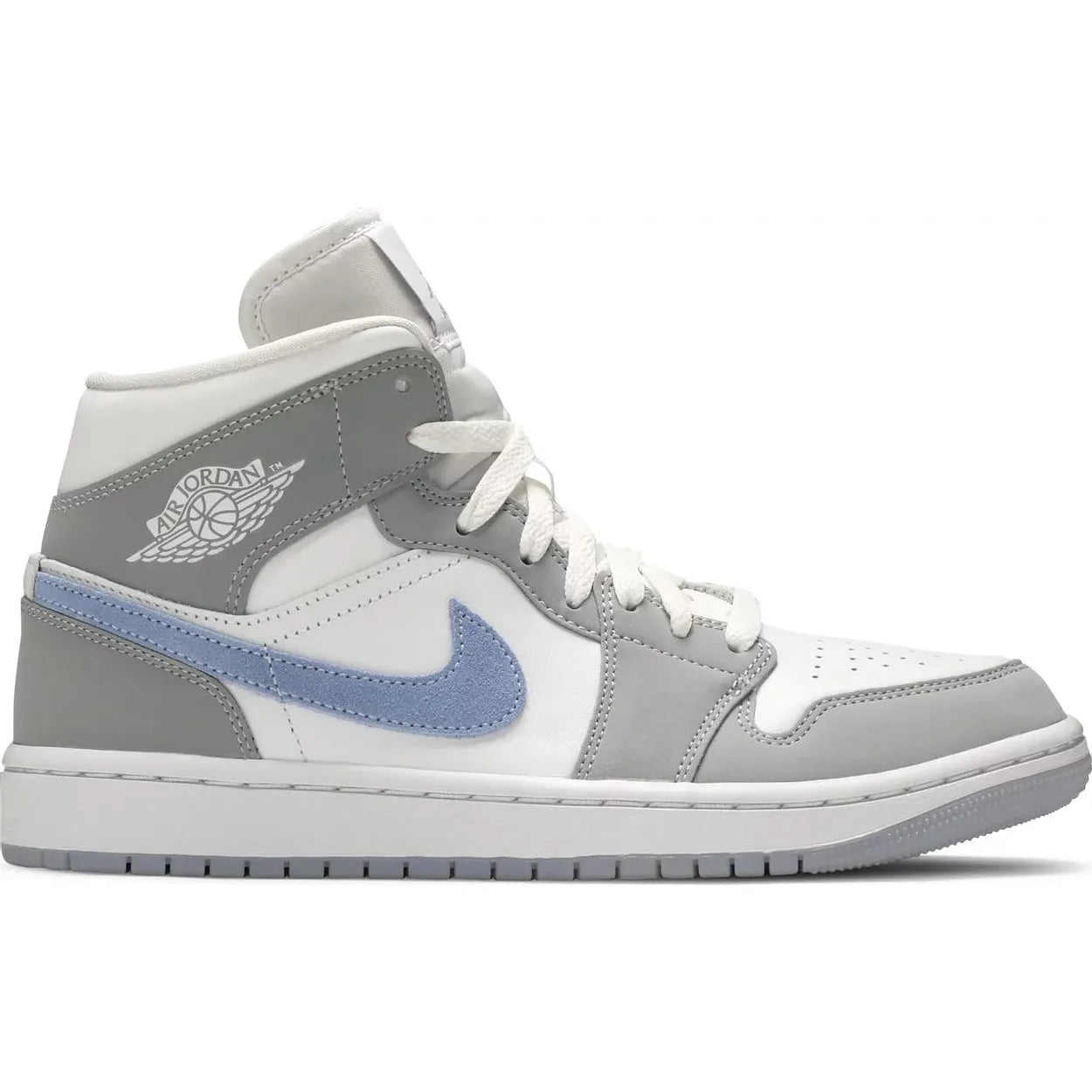 Wmns Air Jordan 1 Mid 'Wolf Grey Aluminum'