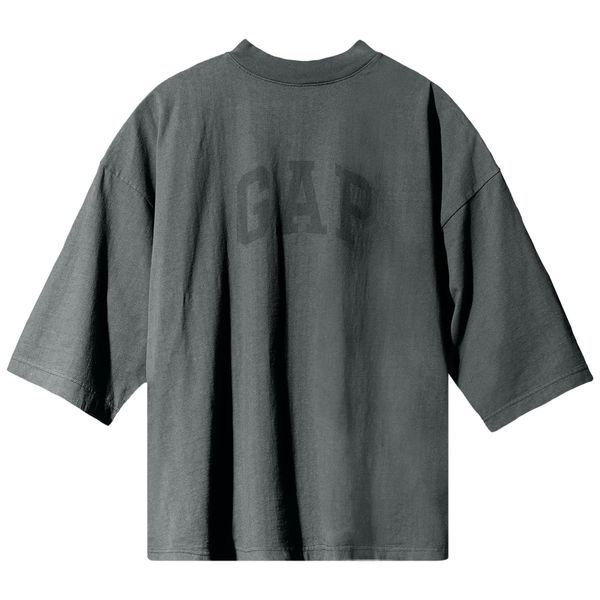 Yeezy Gap Engineered by Balenciaga Cropped Dove No Seam Tee 'Washed Black'