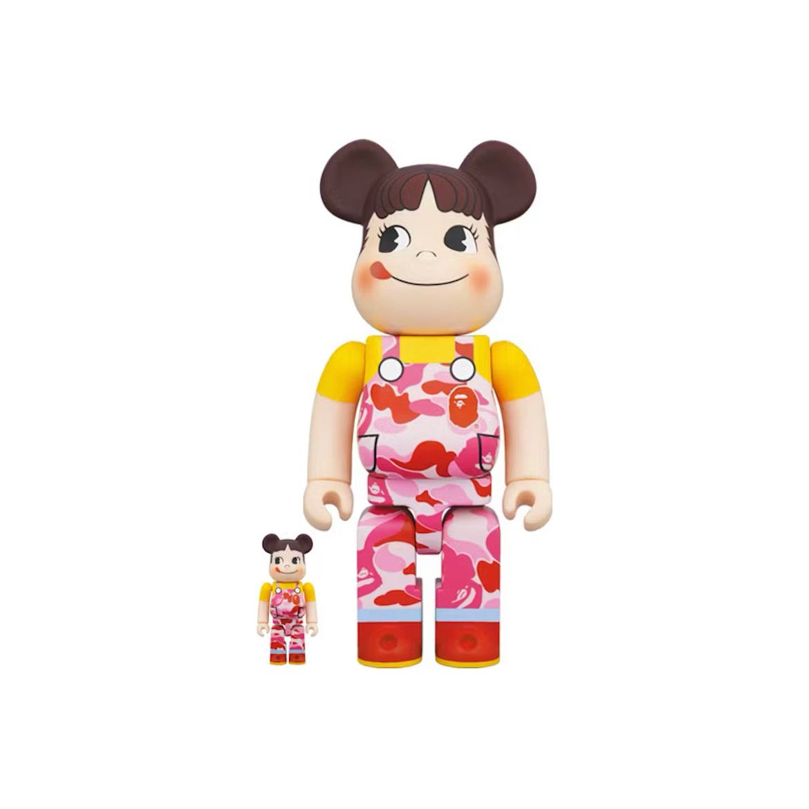 Bearbrick x BAPE Peko-chan 100% & 400% Set Pink Camo