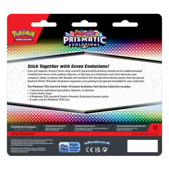 Scarlet & Violet Prismatic Evolutions Tech Sticker Collection (Set of 3) POKEMON TCG