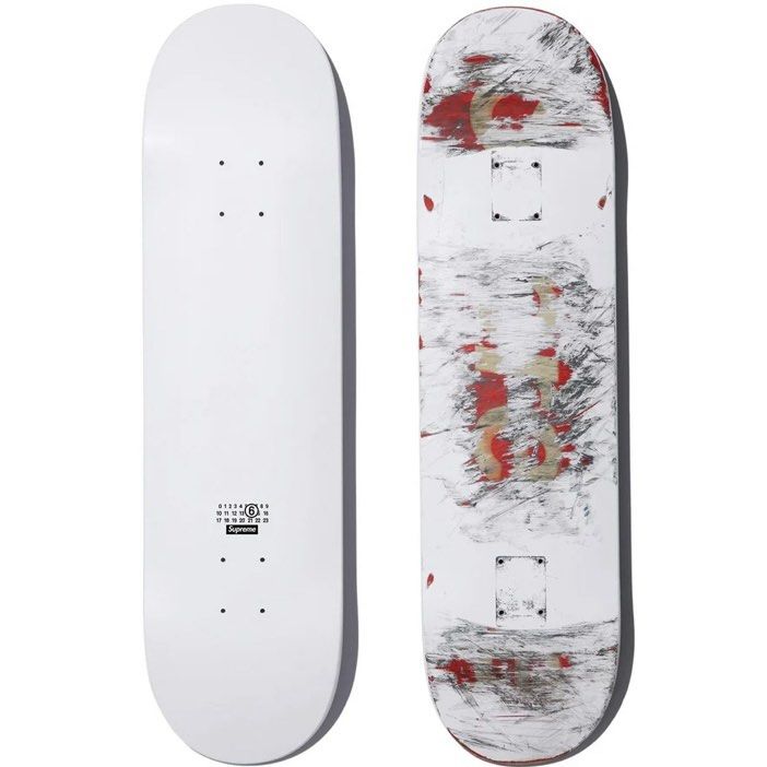 Supreme MM6 Maison Margiela Skateboard Deck White