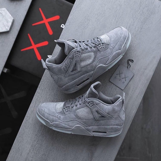 4/11/23 - Weekly Sneaker Drop: Featuring The Air Jordan 4 x Kaws "Cool Grey"