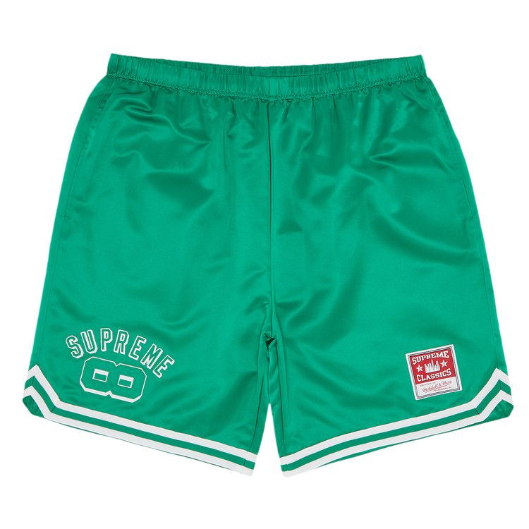 Supreme x Mitchell & Ness Satin Basketball Short 'Green'