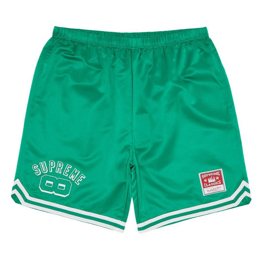 Supreme x Mitchell & Ness Satin Basketball Short 'Green'