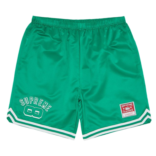 Mitchell & Ness Supreme Satin Short 'Green'
