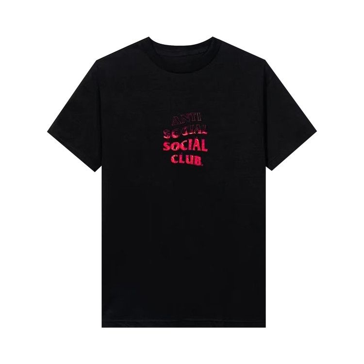 Anti Social Social Club Fire Inside Pink Flame Tee 'Black'
