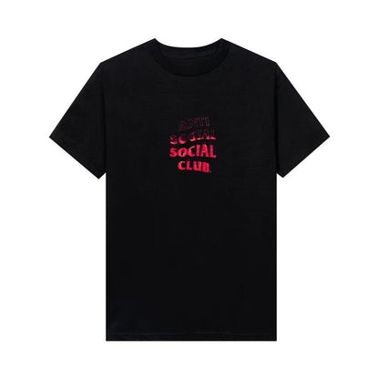 Anti Social Social Club Fire Inside Pink Flame Tee 'Black'