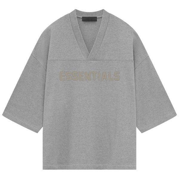 Fear of God Essentials Football Tee 'Dark Heather Oatmeal'