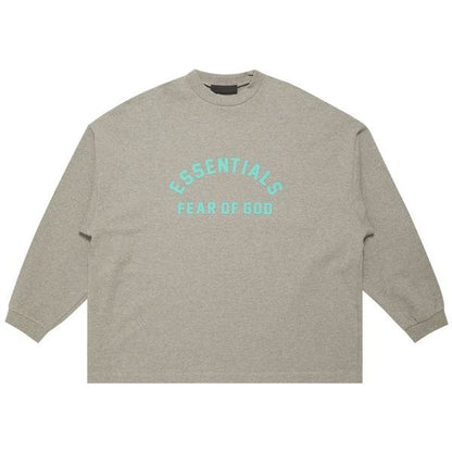 Fear of God Essentials Long-Sleeve T-Shirt 'Dark Heather Oatmeal'