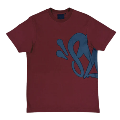 Syna World Logo T-Shirt - Burgundy/Grey