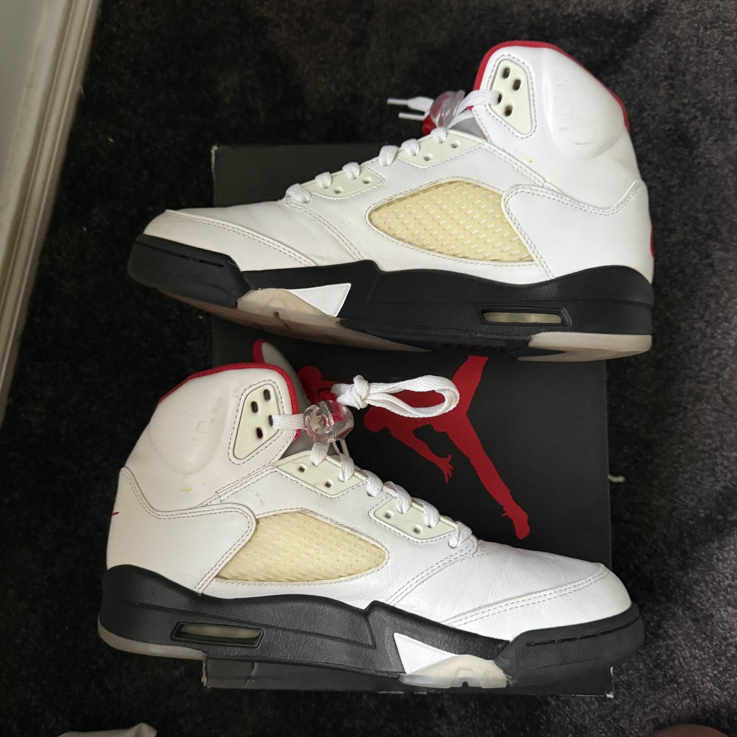 Jordan 5 Retro Fire Red Silver