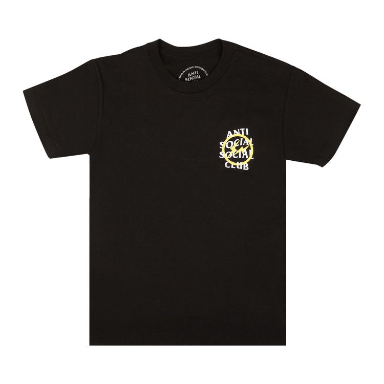 Anti Social Social Club x Fragment Design Yellow Bolt Tee 'Black'