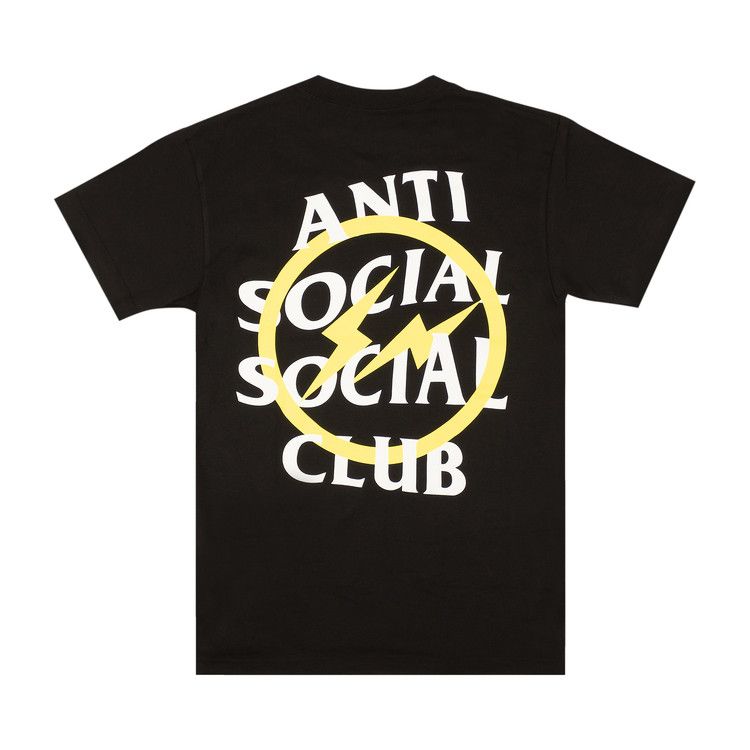 Anti Social Social Club x Fragment Design Yellow Bolt Tee 'Black'