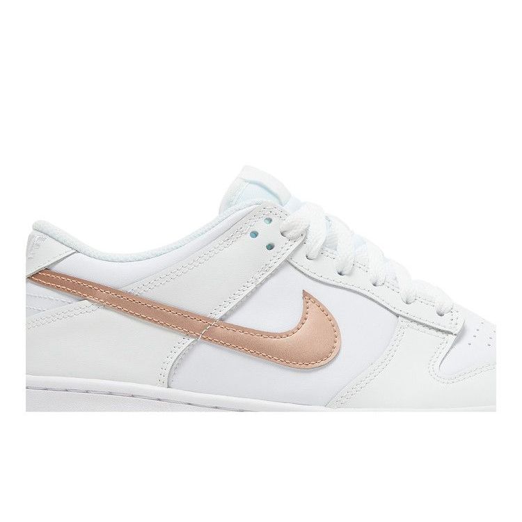 Nike Dunk Low GS 'White Metallic Red Bronze'