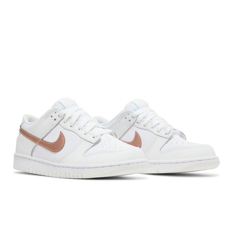 Nike Dunk Low GS 'White Metallic Red Bronze'