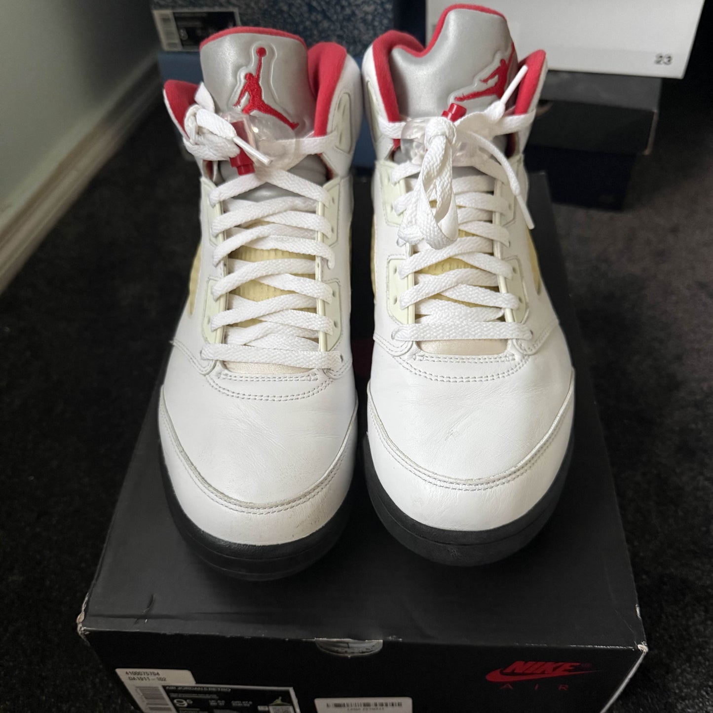 Jordan 5 Retro Fire Red Silver
