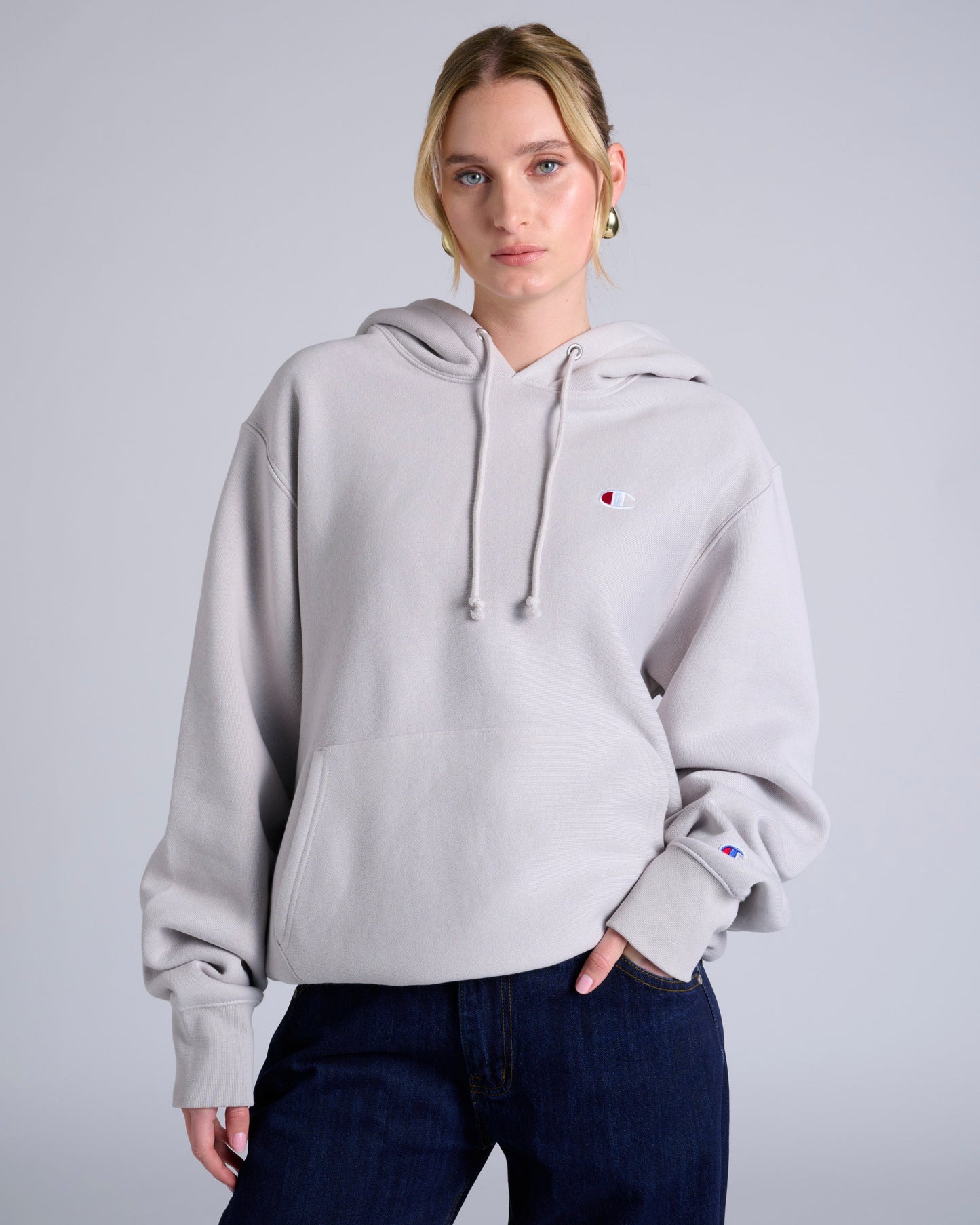 Champion Reverse Weave Hoodie - Grey Marle