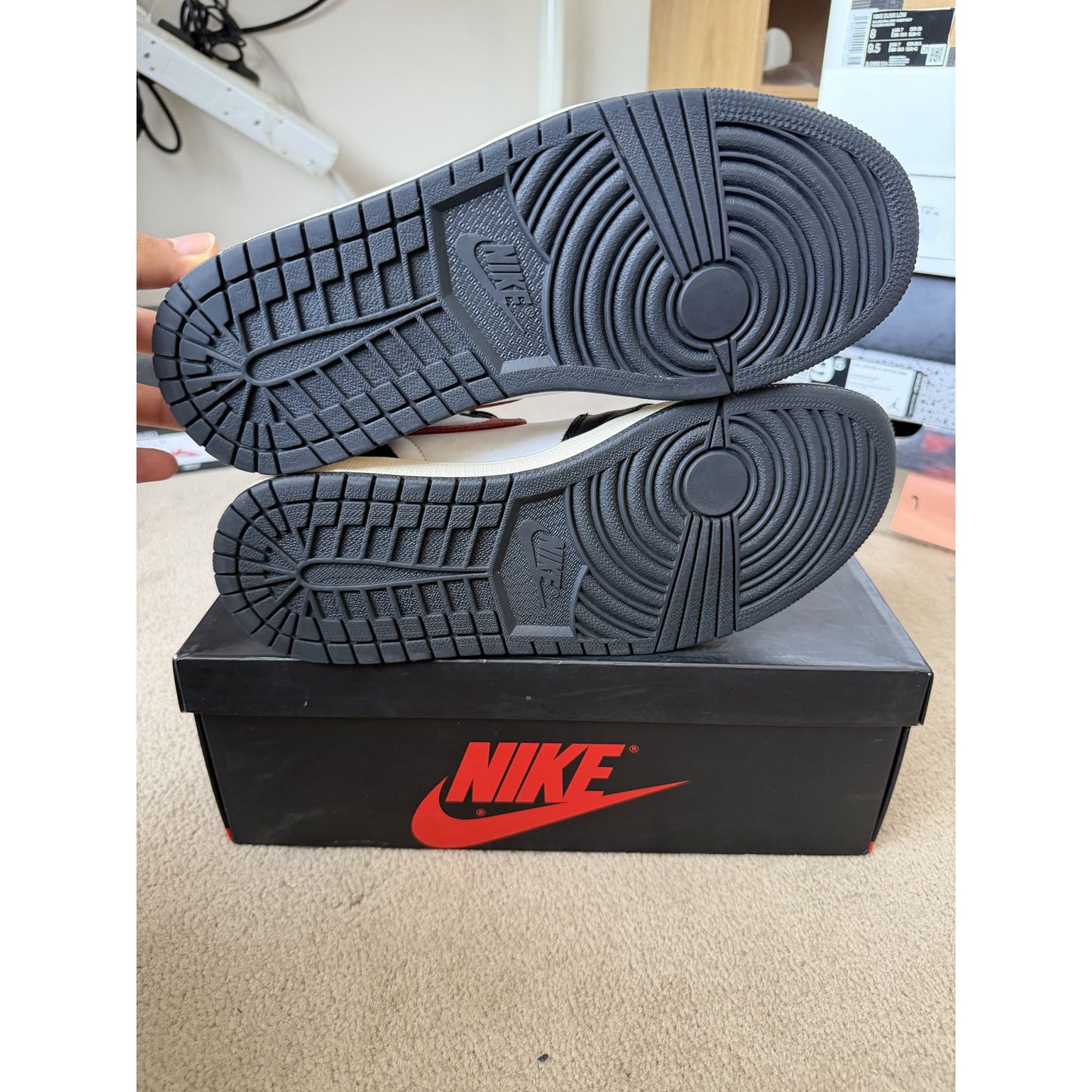 Jordan 1 Retro High Black Gym Red