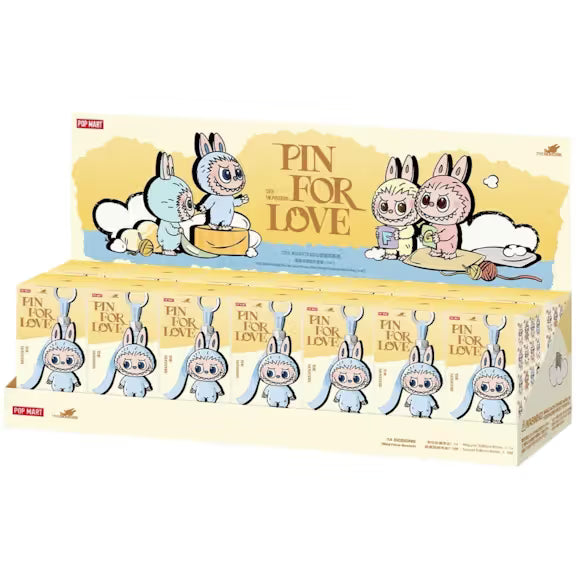 Pop Mart Labubu The Monsters Pin for Love Series Vinyl Plush Pendant (A-M) Sealed Case (14 Blind Box)