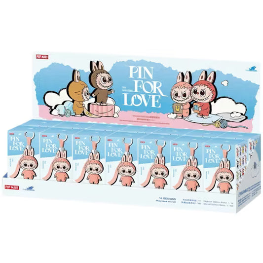 Pop Mart Labubu The Monsters Pin for Love Series Vinyl Plush Pendant (N-Z) Sealed Case (14 Blind Box)