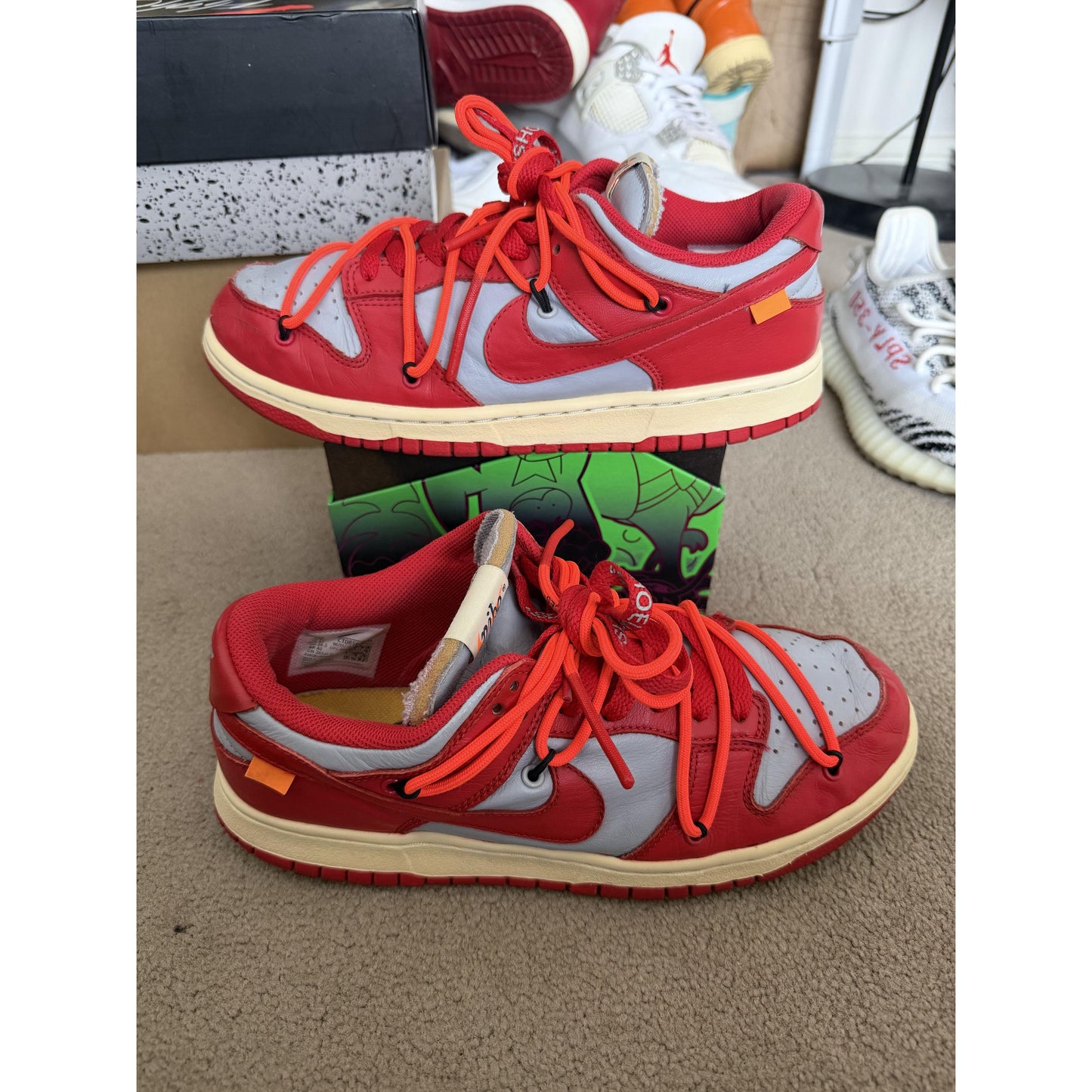 Nike Dunk Low Off White University Red