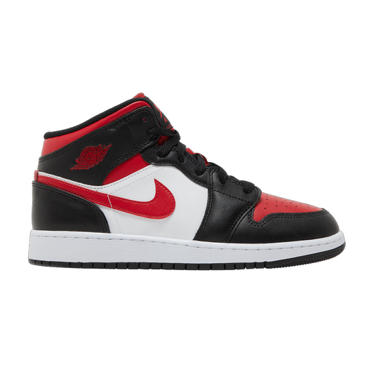 Air Jordan 1 Mid GS Black Fire Red