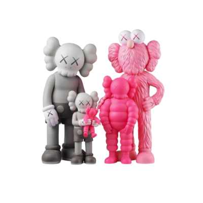 KAWS Family Vinyl Figures Grey/Pink