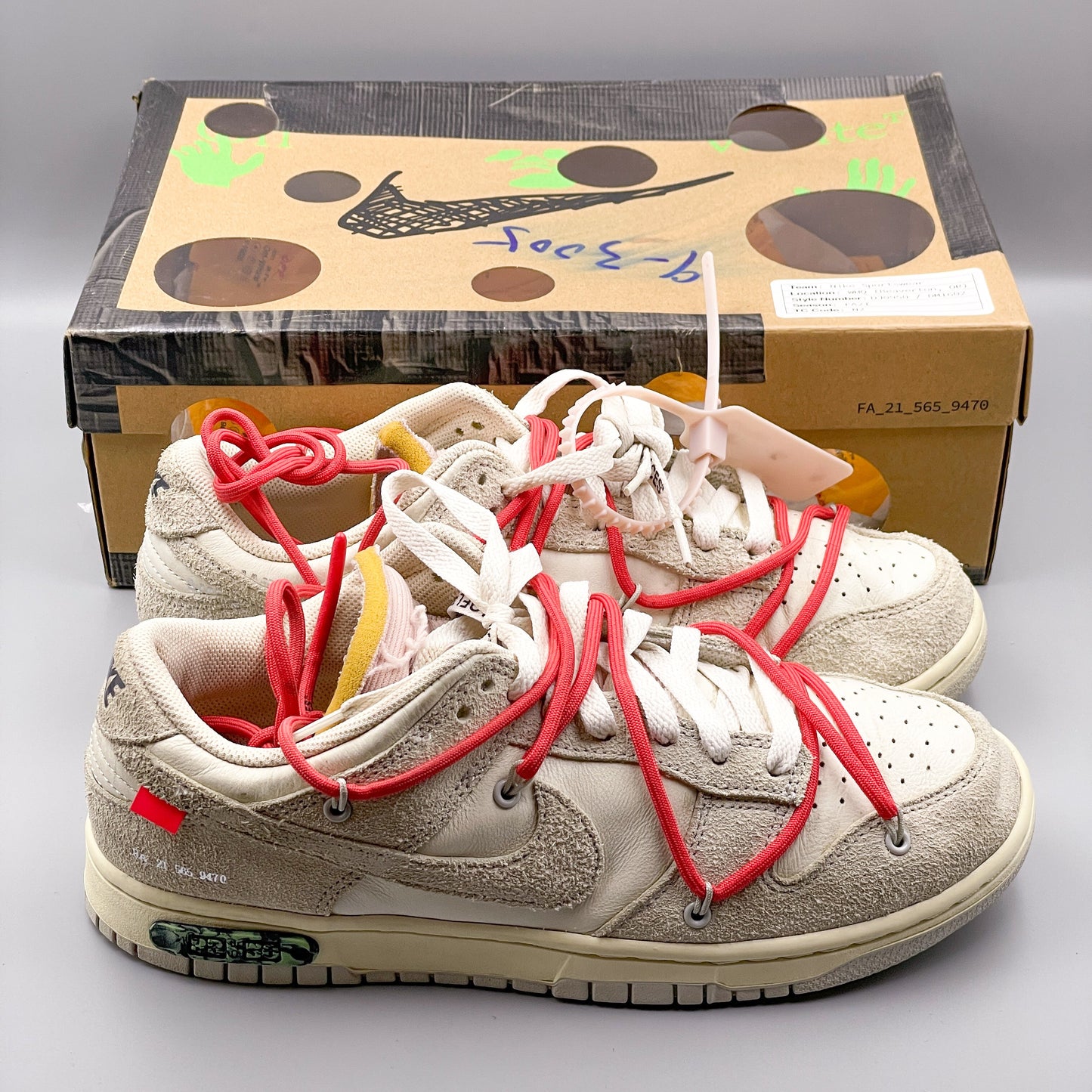 Nike Dunk Low Off-White Lot 33 Size 9